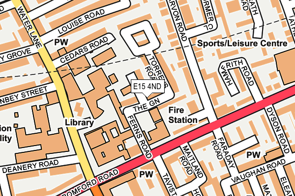 E15 4ND map - OS OpenMap – Local (Ordnance Survey)