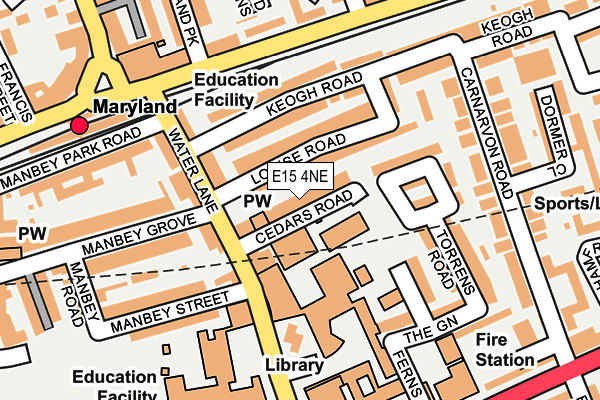 E15 4NE map - OS OpenMap – Local (Ordnance Survey)