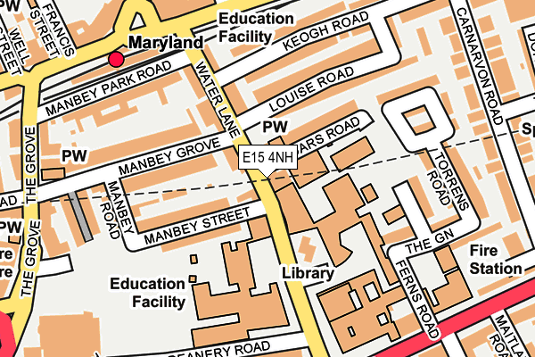 E15 4NH map - OS OpenMap – Local (Ordnance Survey)