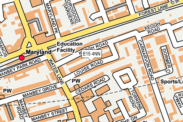 E15 4NN map - OS OpenMap – Local (Ordnance Survey)