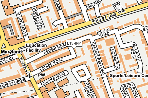 E15 4NP map - OS OpenMap – Local (Ordnance Survey)