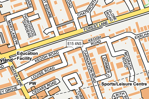 E15 4NS map - OS OpenMap – Local (Ordnance Survey)
