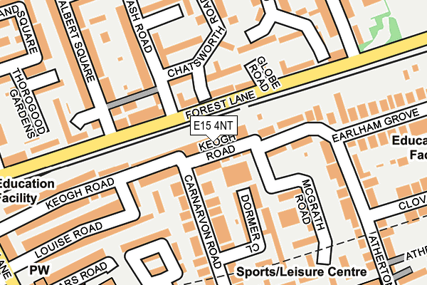 E15 4NT map - OS OpenMap – Local (Ordnance Survey)