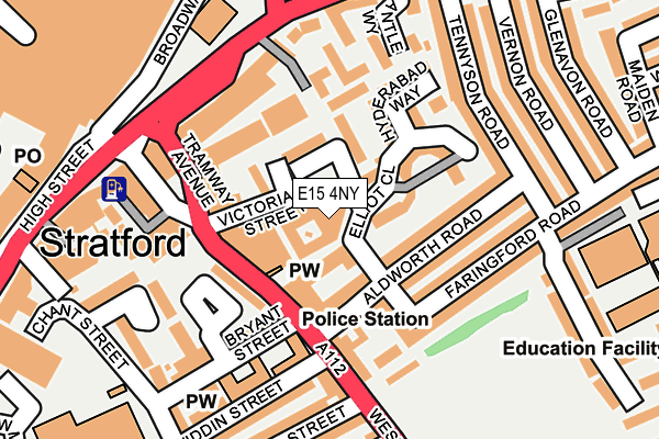 E15 4NY map - OS OpenMap – Local (Ordnance Survey)