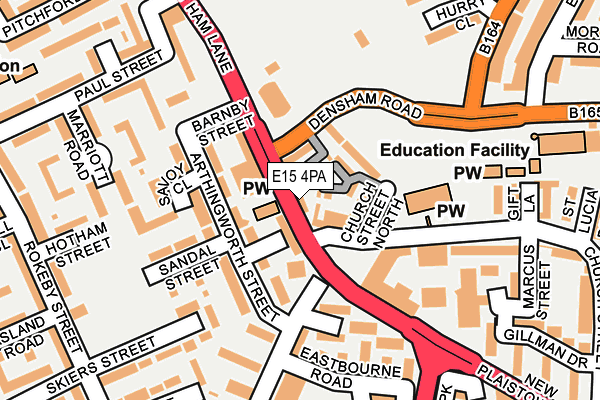 E15 4PA map - OS OpenMap – Local (Ordnance Survey)