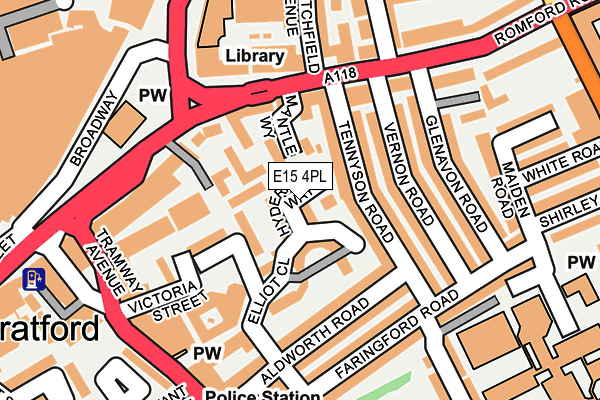 E15 4PL map - OS OpenMap – Local (Ordnance Survey)