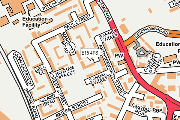 E15 4PS map - OS OpenMap – Local (Ordnance Survey)