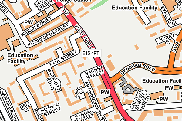 E15 4PT map - OS OpenMap – Local (Ordnance Survey)