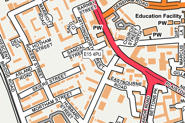 E15 4PU map - OS OpenMap – Local (Ordnance Survey)