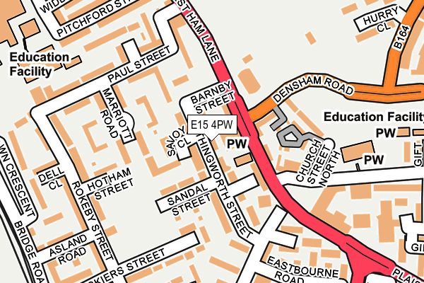 E15 4PW map - OS OpenMap – Local (Ordnance Survey)