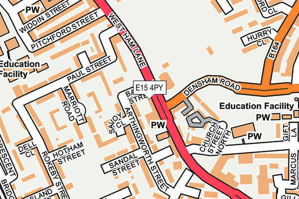 E15 4PY map - OS OpenMap – Local (Ordnance Survey)