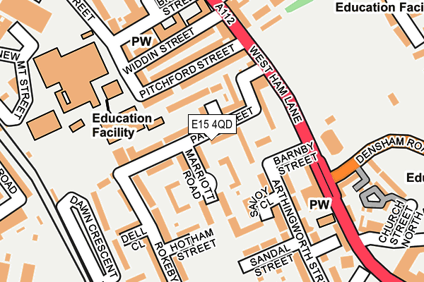 E15 4QD map - OS OpenMap – Local (Ordnance Survey)