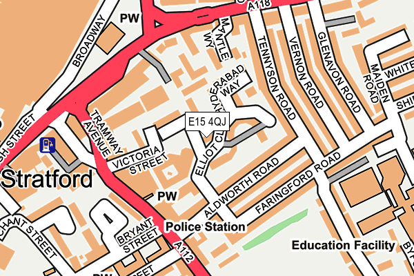 E15 4QJ map - OS OpenMap – Local (Ordnance Survey)