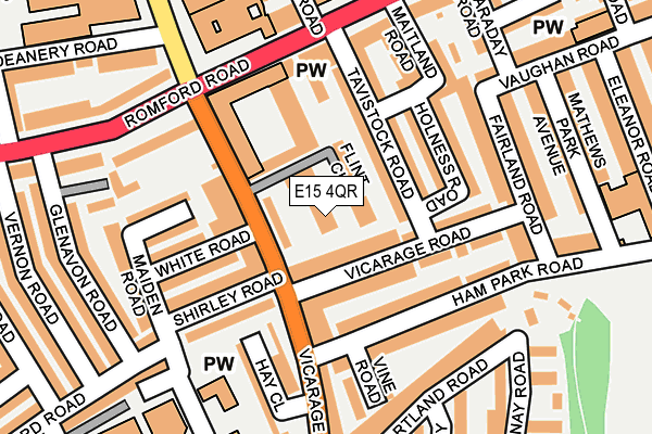 E15 4QR map - OS OpenMap – Local (Ordnance Survey)