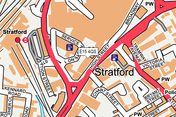 E15 4QS map - OS OpenMap – Local (Ordnance Survey)