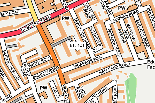 E15 4QT map - OS OpenMap – Local (Ordnance Survey)