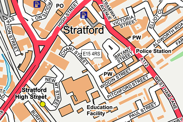 E15 4RS map - OS OpenMap – Local (Ordnance Survey)