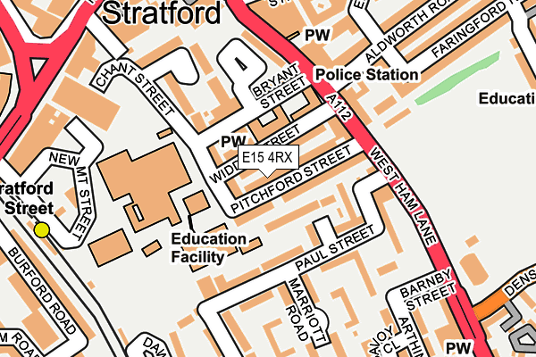 E15 4RX map - OS OpenMap – Local (Ordnance Survey)