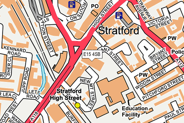 E15 4SB map - OS OpenMap – Local (Ordnance Survey)