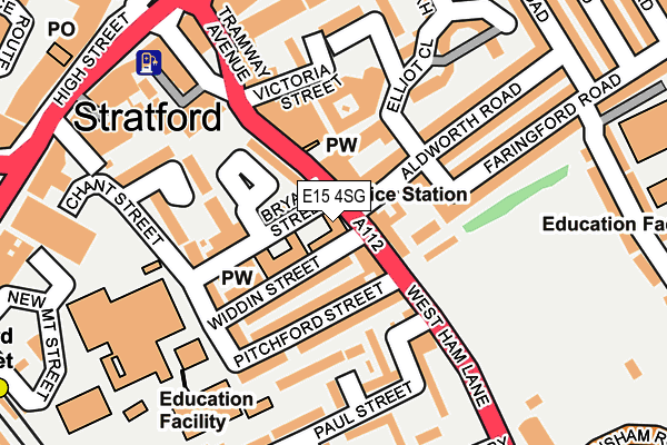 E15 4SG map - OS OpenMap – Local (Ordnance Survey)