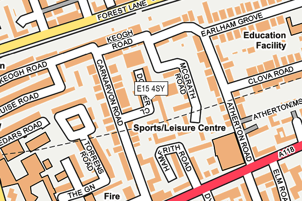 E15 4SY map - OS OpenMap – Local (Ordnance Survey)
