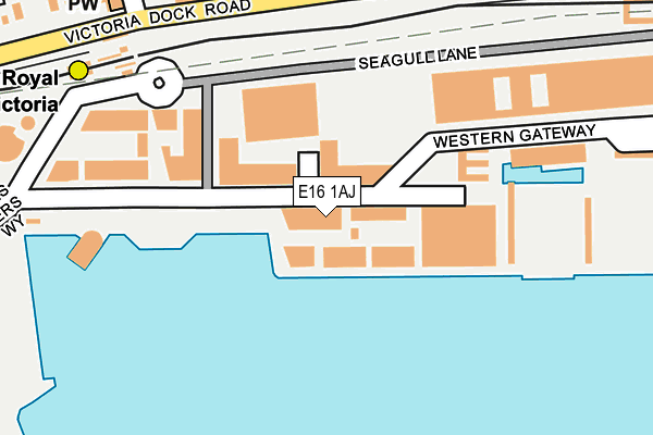 E16 1AJ map - OS OpenMap – Local (Ordnance Survey)