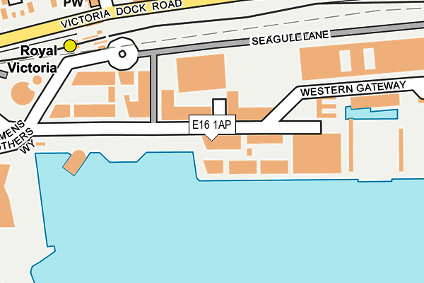 E16 1AP map - OS OpenMap – Local (Ordnance Survey)