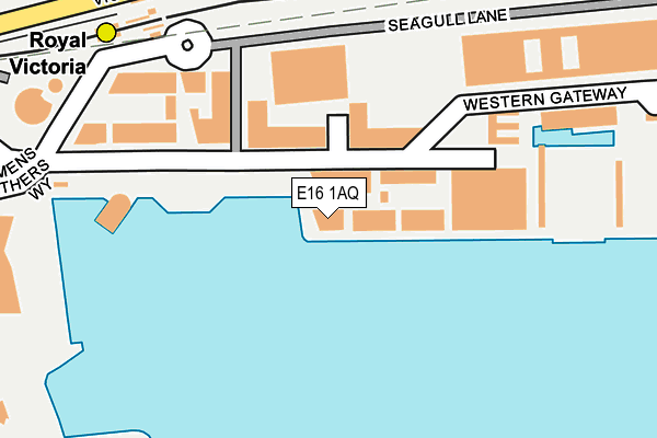 E16 1AQ map - OS OpenMap – Local (Ordnance Survey)