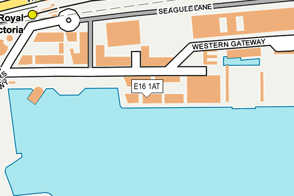 E16 1AT map - OS OpenMap – Local (Ordnance Survey)