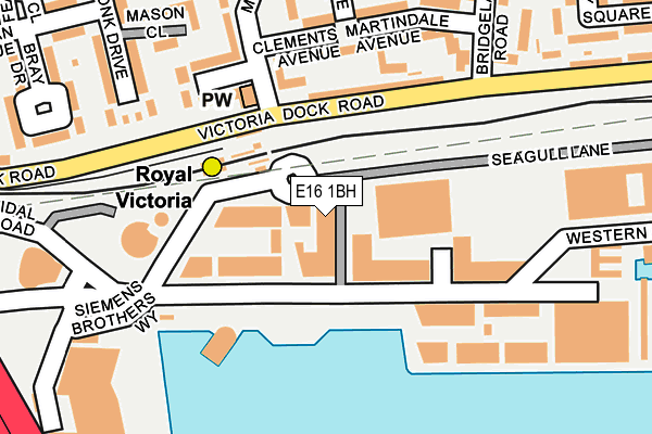 E16 1BH map - OS OpenMap – Local (Ordnance Survey)