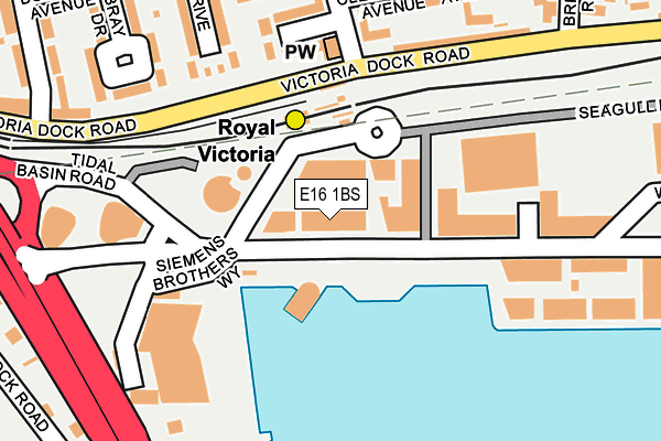 E16 1BS map - OS OpenMap – Local (Ordnance Survey)