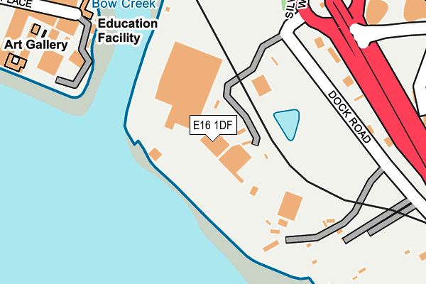 E16 1DF map - OS OpenMap – Local (Ordnance Survey)