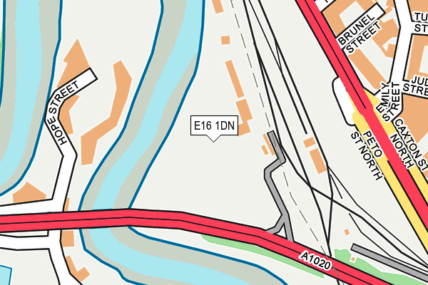 E16 1DN map - OS OpenMap – Local (Ordnance Survey)