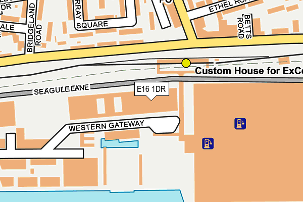 E16 1DR map - OS OpenMap – Local (Ordnance Survey)