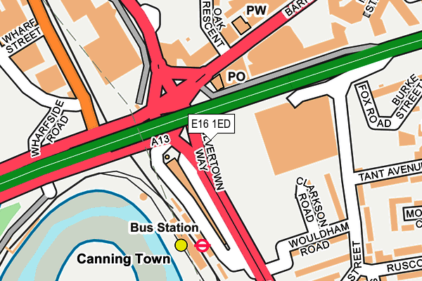 E16 1ED map - OS OpenMap – Local (Ordnance Survey)