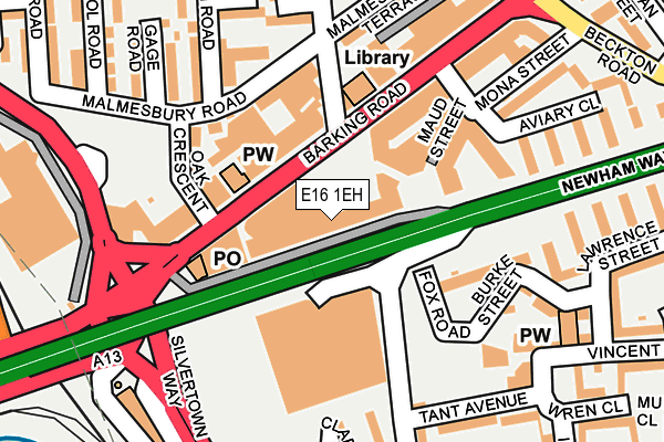 E16 1EH map - OS OpenMap – Local (Ordnance Survey)