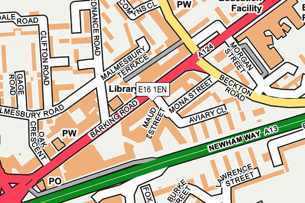 E16 1EN map - OS OpenMap – Local (Ordnance Survey)