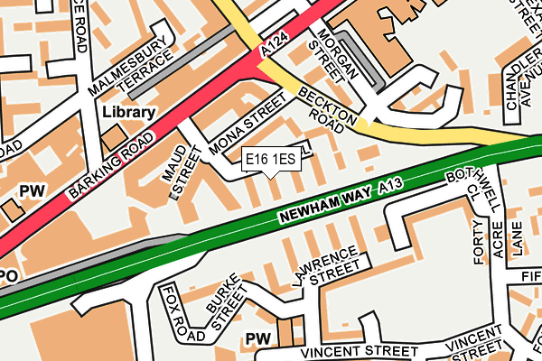E16 1ES map - OS OpenMap – Local (Ordnance Survey)