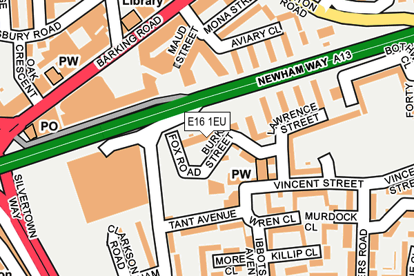 E16 1EU map - OS OpenMap – Local (Ordnance Survey)