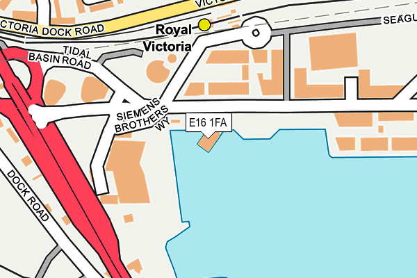 E16 1FA map - OS OpenMap – Local (Ordnance Survey)