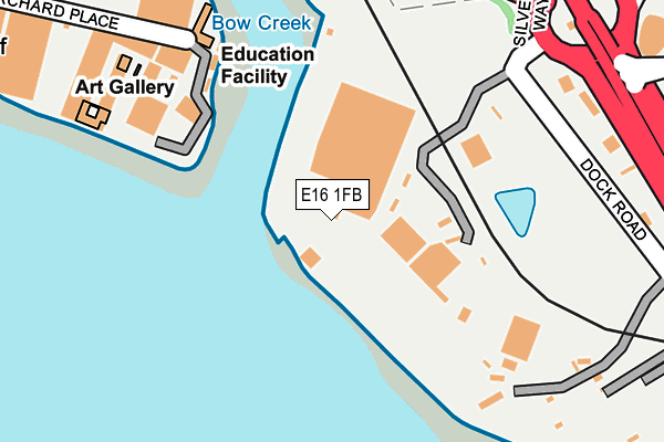 E16 1FB map - OS OpenMap – Local (Ordnance Survey)