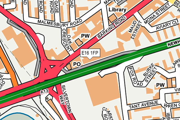 E16 1FP map - OS OpenMap – Local (Ordnance Survey)