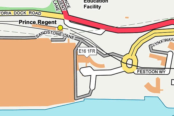 E16 1FR map - OS OpenMap – Local (Ordnance Survey)