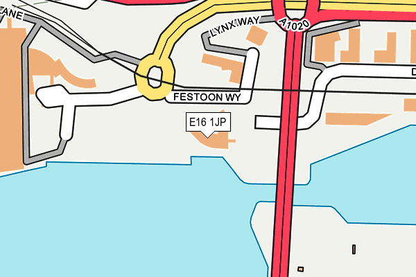 E16 1JP map - OS OpenMap – Local (Ordnance Survey)