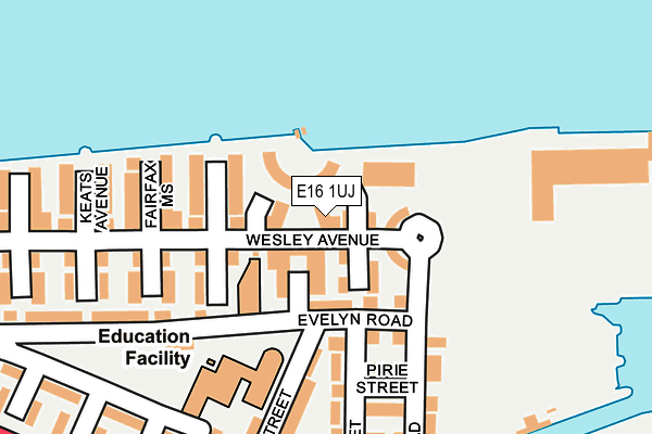 E16 1UJ map - OS OpenMap – Local (Ordnance Survey)