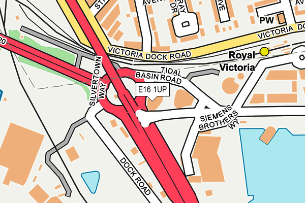 E16 1UP map - OS OpenMap – Local (Ordnance Survey)