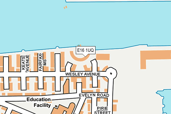 E16 1UQ map - OS OpenMap – Local (Ordnance Survey)