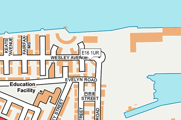 E16 1UR map - OS OpenMap – Local (Ordnance Survey)