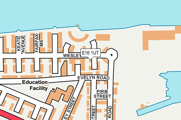 E16 1UT map - OS OpenMap – Local (Ordnance Survey)