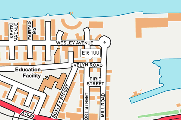 E16 1UU map - OS OpenMap – Local (Ordnance Survey)